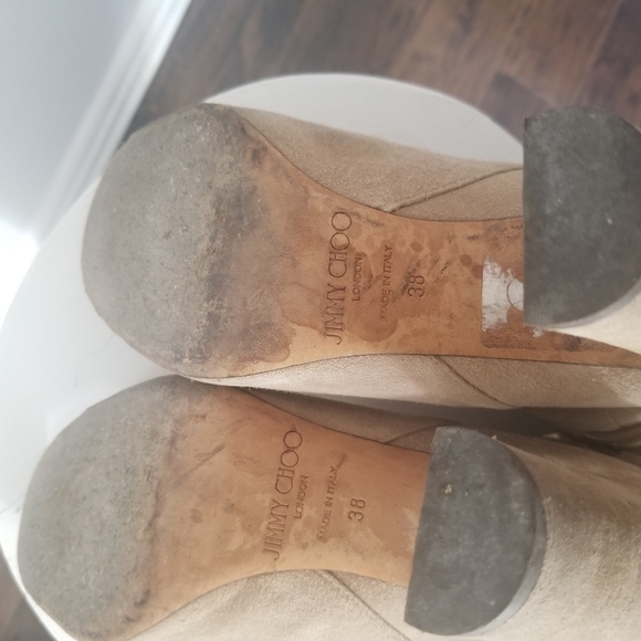 Jimmy Choo - Peep toe Mysen 100 boots - Picture 4 of 5